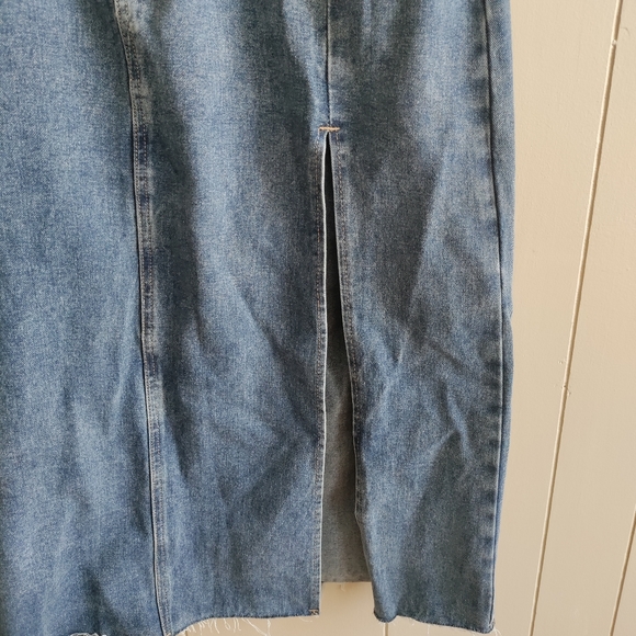 Cider Denim Skirt High Slit Size 1X - Picture 3 of 4